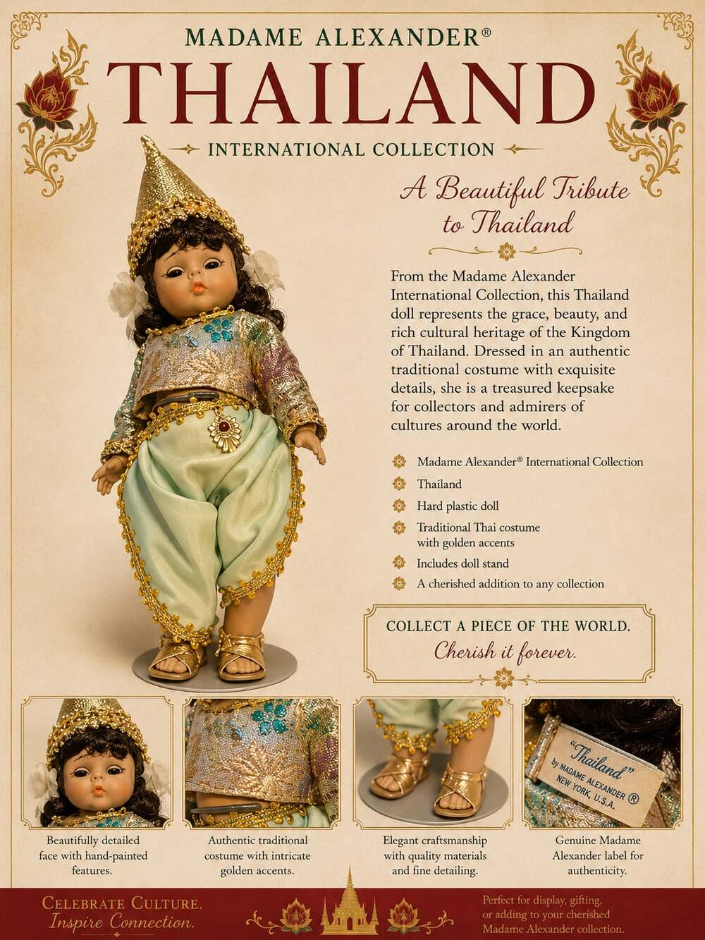 Madame Alexander International Collection Thailand Doll